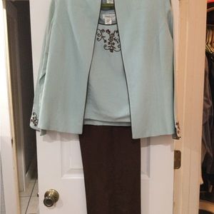 Coldwater Creek 3 piece linen suit